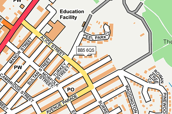 BB5 6QS map - OS OpenMap – Local (Ordnance Survey)