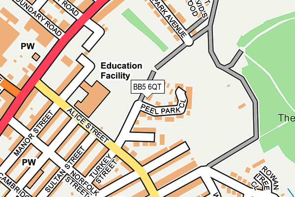 BB5 6QT map - OS OpenMap – Local (Ordnance Survey)