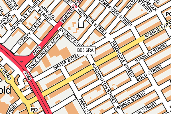 BB5 6RA map - OS OpenMap – Local (Ordnance Survey)
