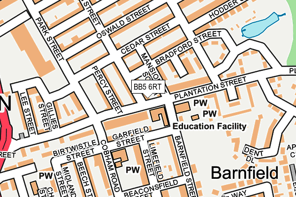 BB5 6RT map - OS OpenMap – Local (Ordnance Survey)