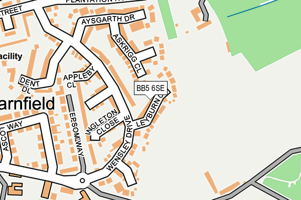 BB5 6SE map - OS OpenMap – Local (Ordnance Survey)