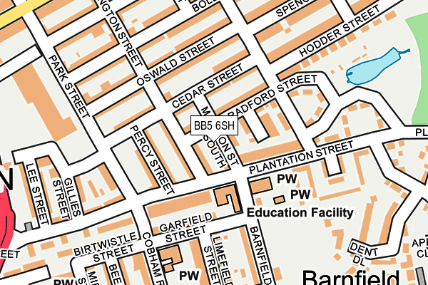 BB5 6SH map - OS OpenMap – Local (Ordnance Survey)