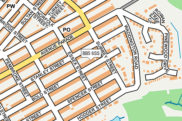 BB5 6SS map - OS OpenMap – Local (Ordnance Survey)