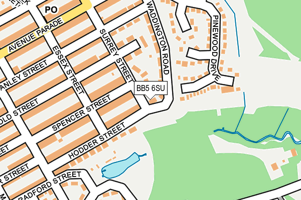BB5 6SU map - OS OpenMap – Local (Ordnance Survey)