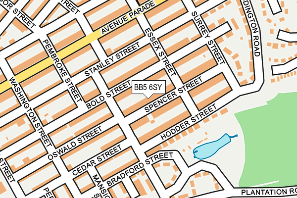 BB5 6SY map - OS OpenMap – Local (Ordnance Survey)