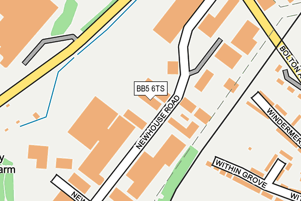 BB5 6TS map - OS OpenMap – Local (Ordnance Survey)