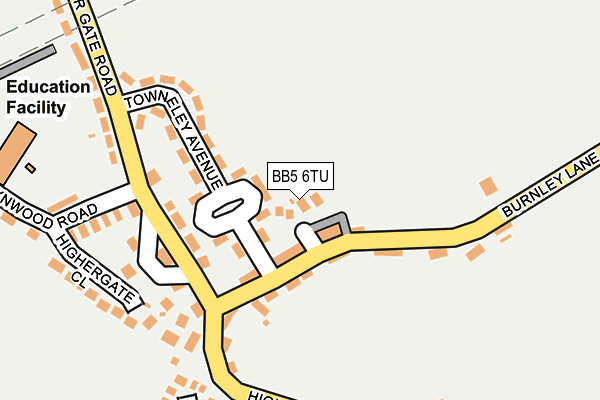 BB5 6TU map - OS OpenMap – Local (Ordnance Survey)