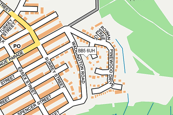 BB5 6UH map - OS OpenMap – Local (Ordnance Survey)