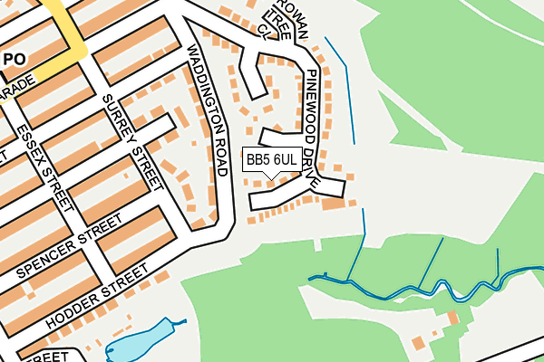 BB5 6UL map - OS OpenMap – Local (Ordnance Survey)