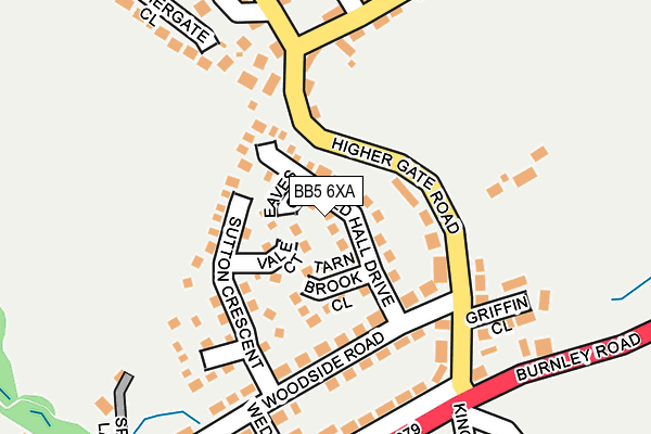 BB5 6XA map - OS OpenMap – Local (Ordnance Survey)
