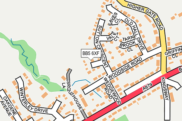 BB5 6XF map - OS OpenMap – Local (Ordnance Survey)