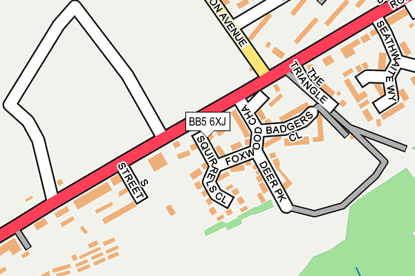 BB5 6XJ map - OS OpenMap – Local (Ordnance Survey)