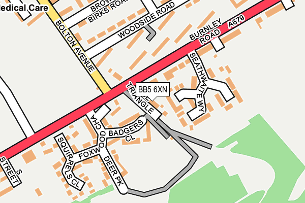 BB5 6XN map - OS OpenMap – Local (Ordnance Survey)