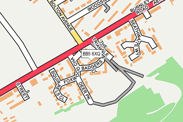 BB5 6XQ map - OS OpenMap – Local (Ordnance Survey)