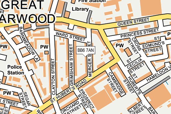 BB6 7AN map - OS OpenMap – Local (Ordnance Survey)
