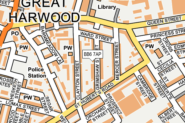 BB6 7AP map - OS OpenMap – Local (Ordnance Survey)