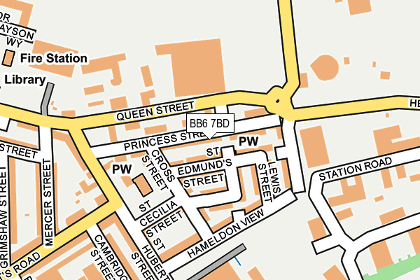 BB6 7BD map - OS OpenMap – Local (Ordnance Survey)