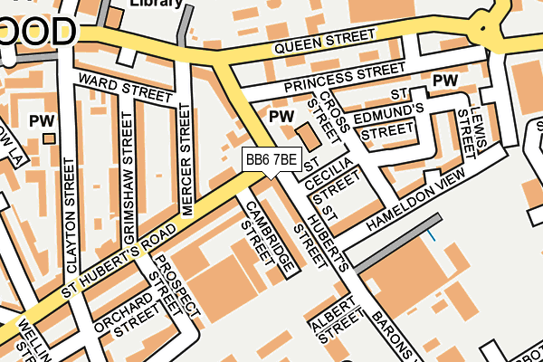 BB6 7BE map - OS OpenMap – Local (Ordnance Survey)