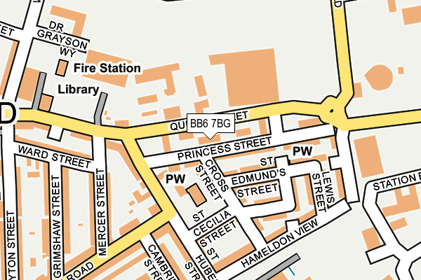 BB6 7BG map - OS OpenMap – Local (Ordnance Survey)