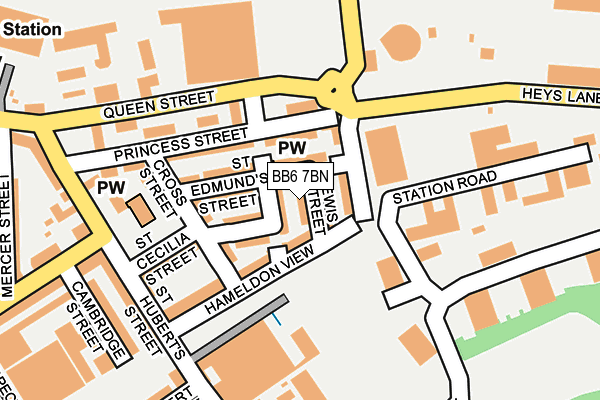 BB6 7BN map - OS OpenMap – Local (Ordnance Survey)
