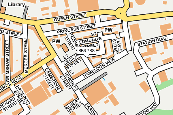 BB6 7BS map - OS OpenMap – Local (Ordnance Survey)