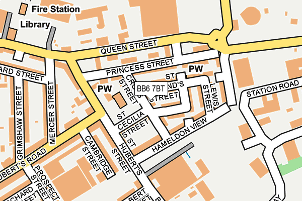 BB6 7BT map - OS OpenMap – Local (Ordnance Survey)