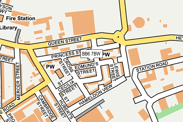 BB6 7BW map - OS OpenMap – Local (Ordnance Survey)