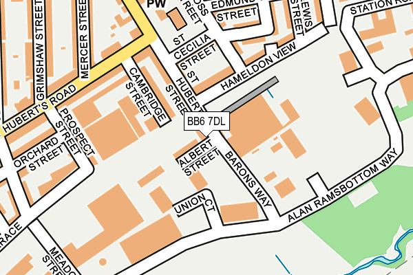 BB6 7DL map - OS OpenMap – Local (Ordnance Survey)