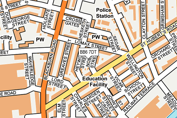 BB6 7DT map - OS OpenMap – Local (Ordnance Survey)