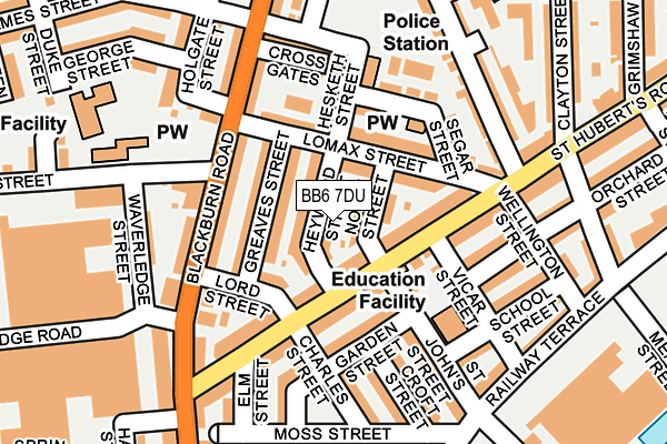 BB6 7DU map - OS OpenMap – Local (Ordnance Survey)