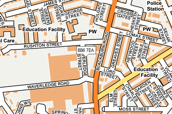 BB6 7EA map - OS OpenMap – Local (Ordnance Survey)