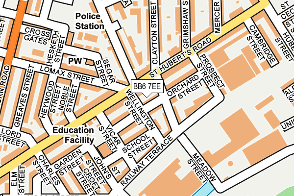 BB6 7EE map - OS OpenMap – Local (Ordnance Survey)