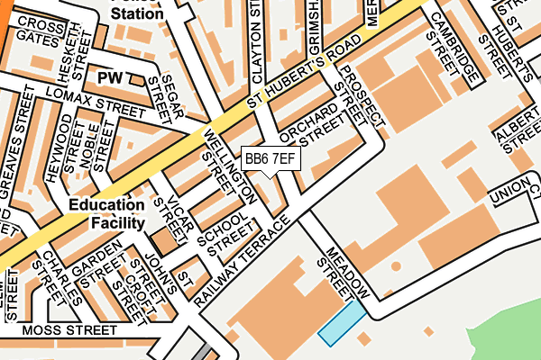 BB6 7EF map - OS OpenMap – Local (Ordnance Survey)