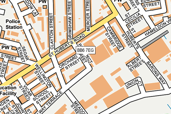 BB6 7EG map - OS OpenMap – Local (Ordnance Survey)