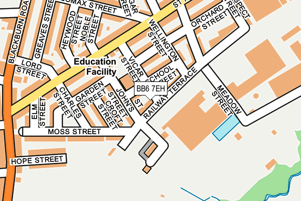 BB6 7EH map - OS OpenMap – Local (Ordnance Survey)