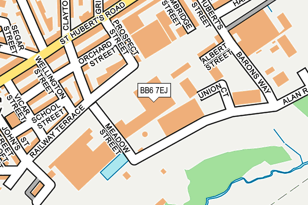 BB6 7EJ map - OS OpenMap – Local (Ordnance Survey)