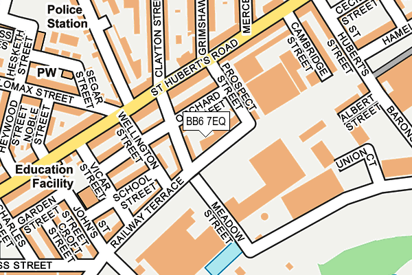 BB6 7EQ map - OS OpenMap – Local (Ordnance Survey)