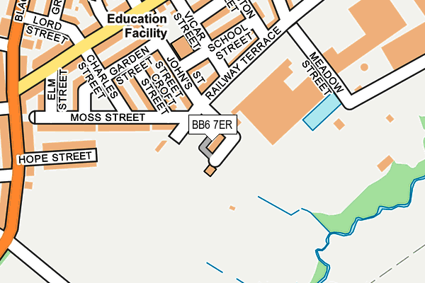BB6 7ER map - OS OpenMap – Local (Ordnance Survey)