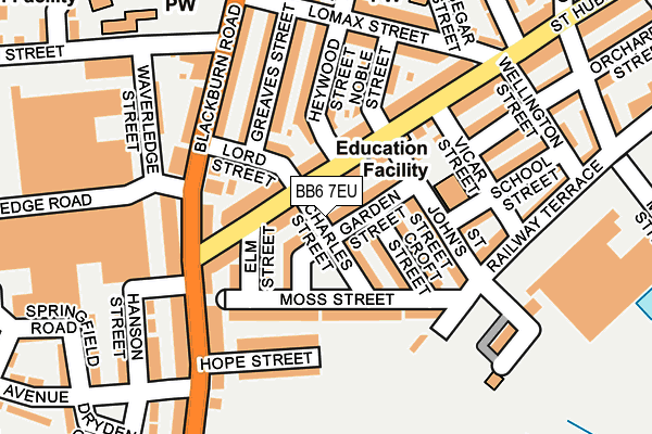 BB6 7EU map - OS OpenMap – Local (Ordnance Survey)