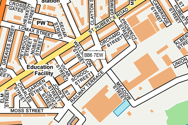 BB6 7EW map - OS OpenMap – Local (Ordnance Survey)