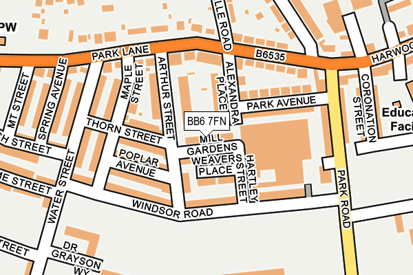 BB6 7FN map - OS OpenMap – Local (Ordnance Survey)