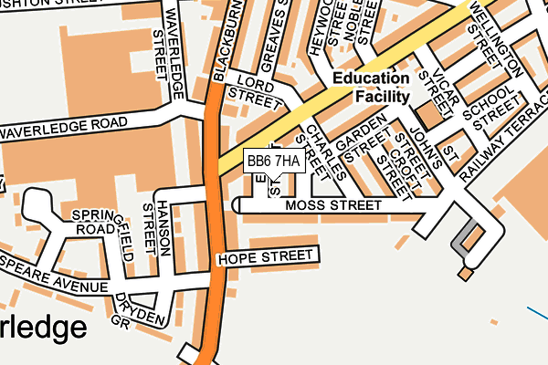 BB6 7HA map - OS OpenMap – Local (Ordnance Survey)