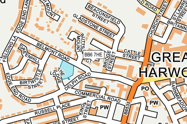 BB6 7HE map - OS OpenMap – Local (Ordnance Survey)