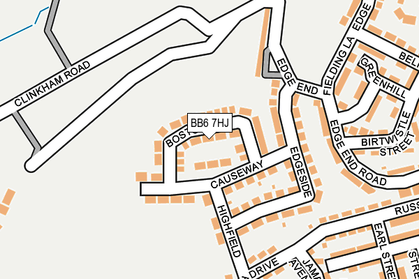 BB6 7HJ map - OS OpenMap – Local (Ordnance Survey)