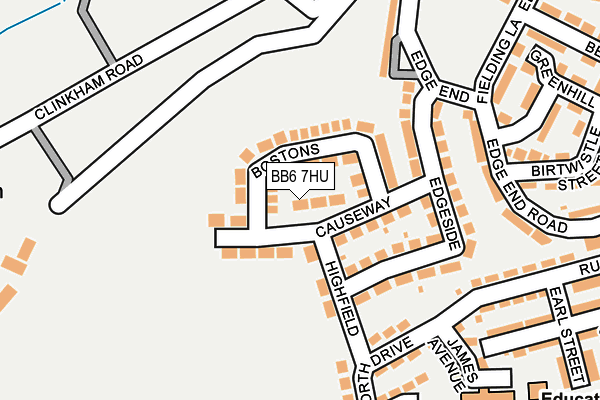 BB6 7HU map - OS OpenMap – Local (Ordnance Survey)