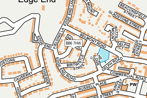 BB6 7HW map - OS OpenMap – Local (Ordnance Survey)