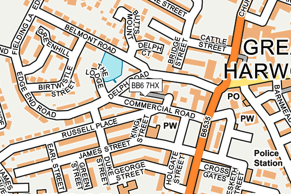 BB6 7HX map - OS OpenMap – Local (Ordnance Survey)