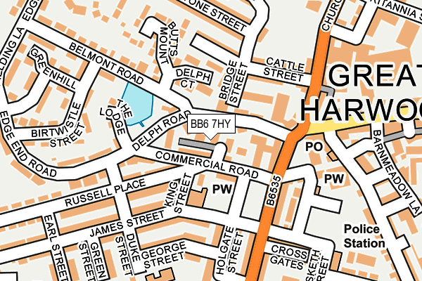 BB6 7HY map - OS OpenMap – Local (Ordnance Survey)