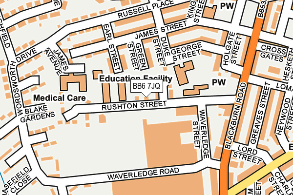 BB6 7JQ map - OS OpenMap – Local (Ordnance Survey)