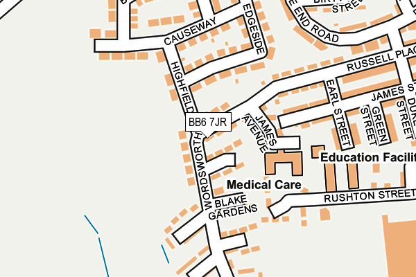 BB6 7JR map - OS OpenMap – Local (Ordnance Survey)